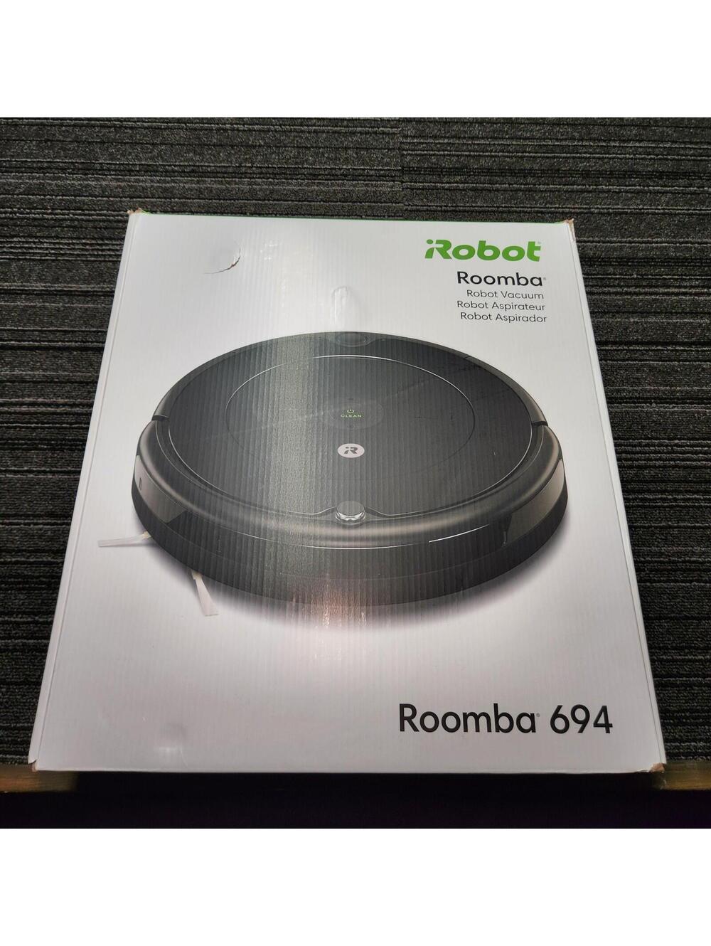 iRobot Roomba 694 Wi-Fi Robot Vacuum w/ Dock Charger Tested Working Box